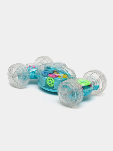 Electric Transparent Gear Stunt Car With Light & Sound